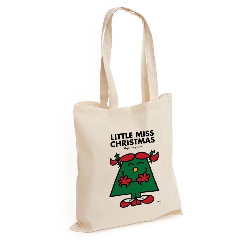 Personalised Little Miss Christmas Long Handled Tote Bag